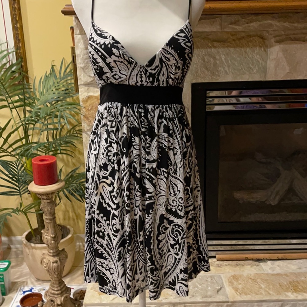 NWOT Blk & Wh Spaghetti Strap Dress Akira Chicago